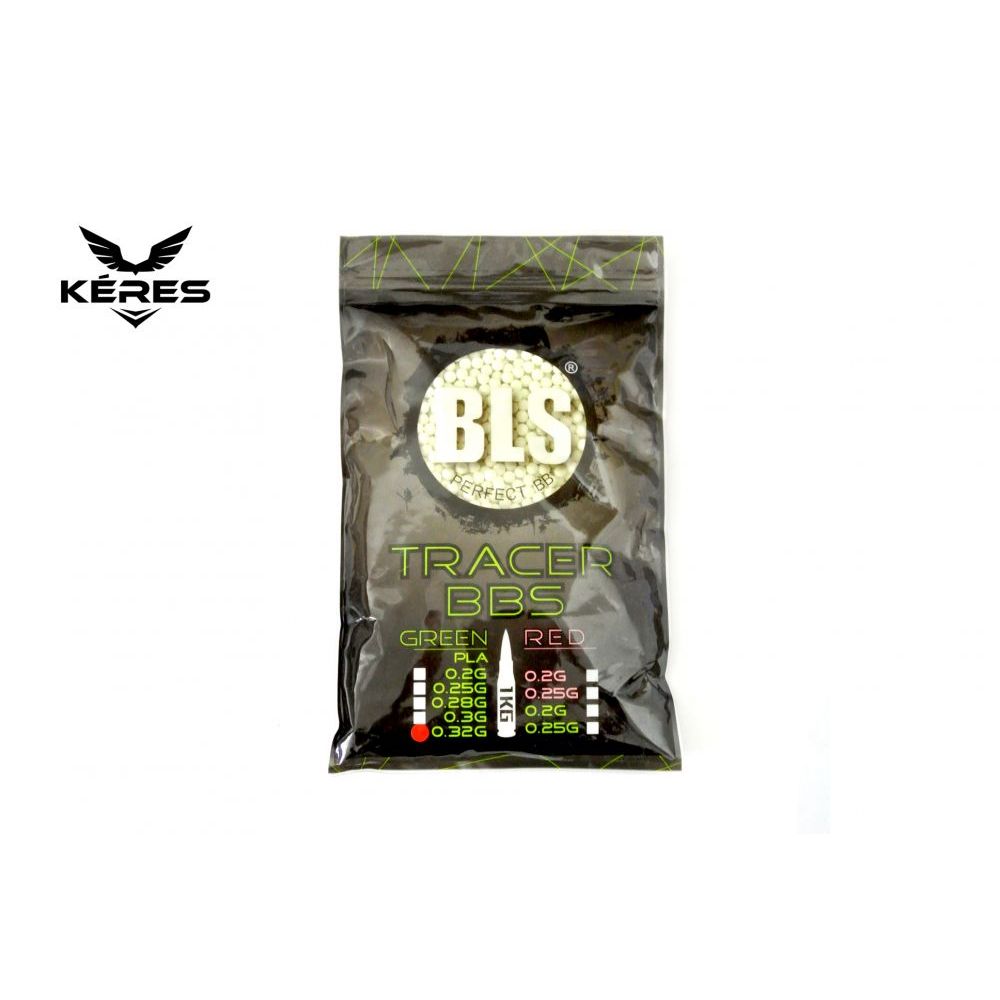 Nasvětlovací kuličky PLA Tracer - zelené 0.32g/3120ks - 1 Kg - BLS