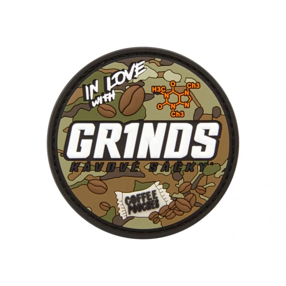 Gumová nášivka „In Love with GRINDS“ - GRINDS
